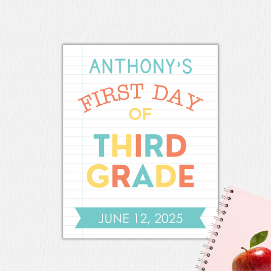 Notebook Style School Sign - Canva Template Bundle