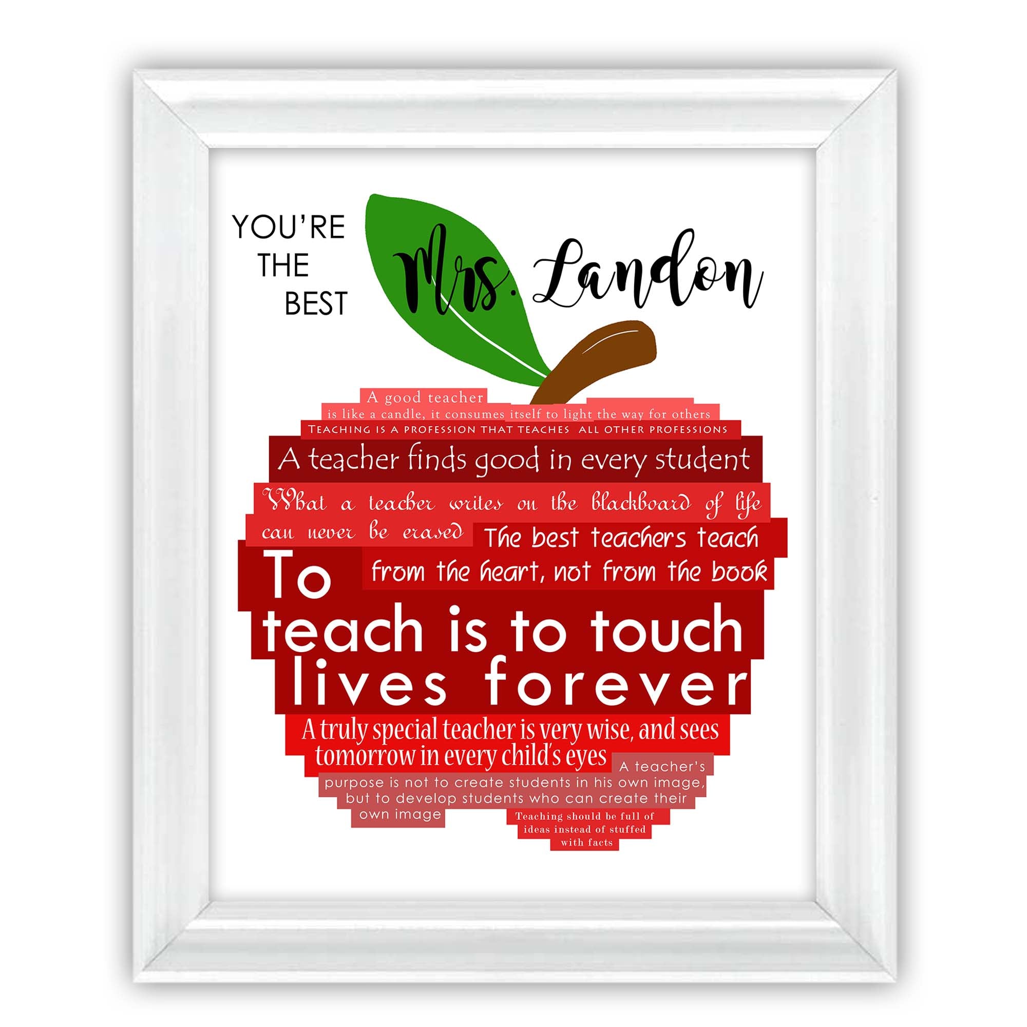 framed teacher gift ideas