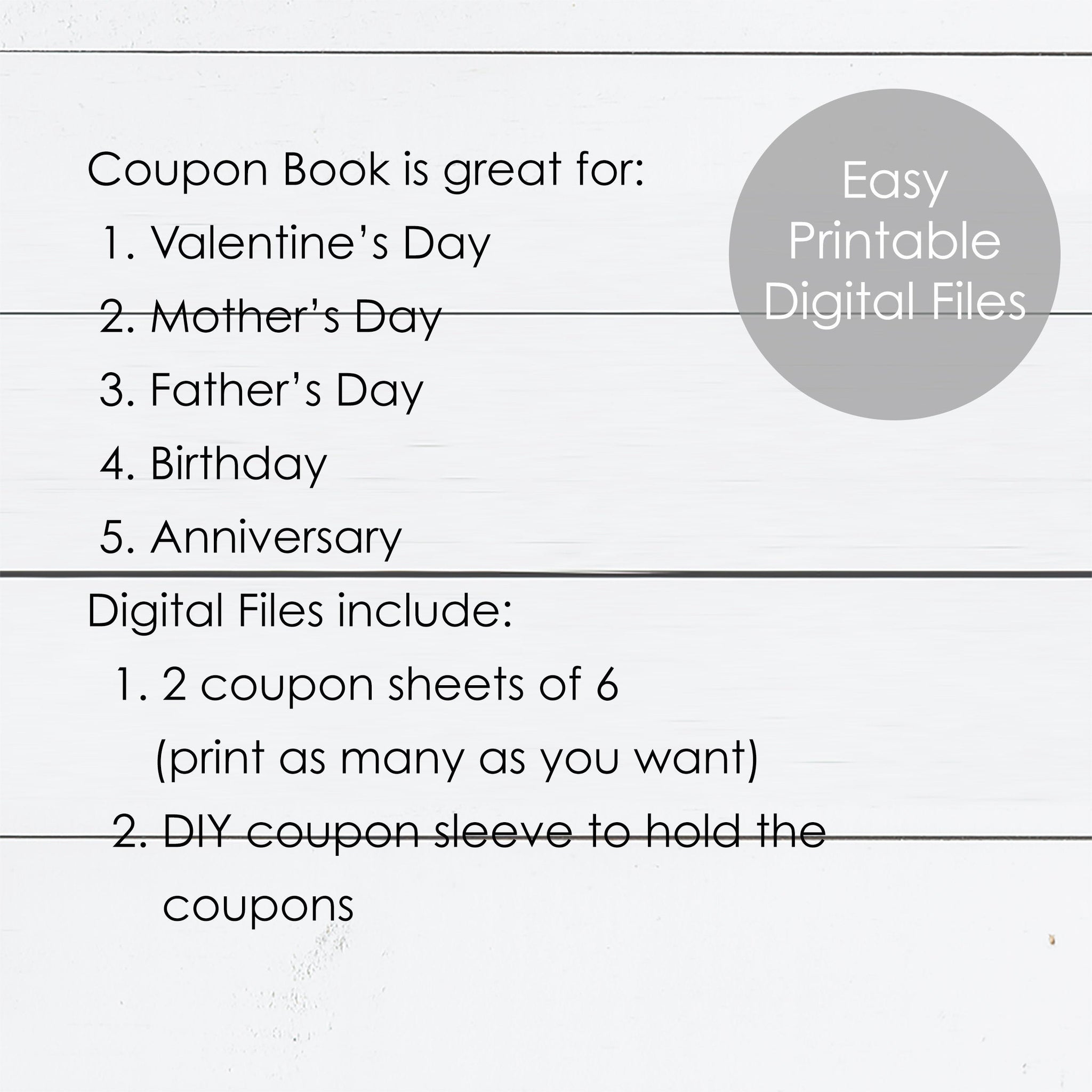 printable love coupons black and white