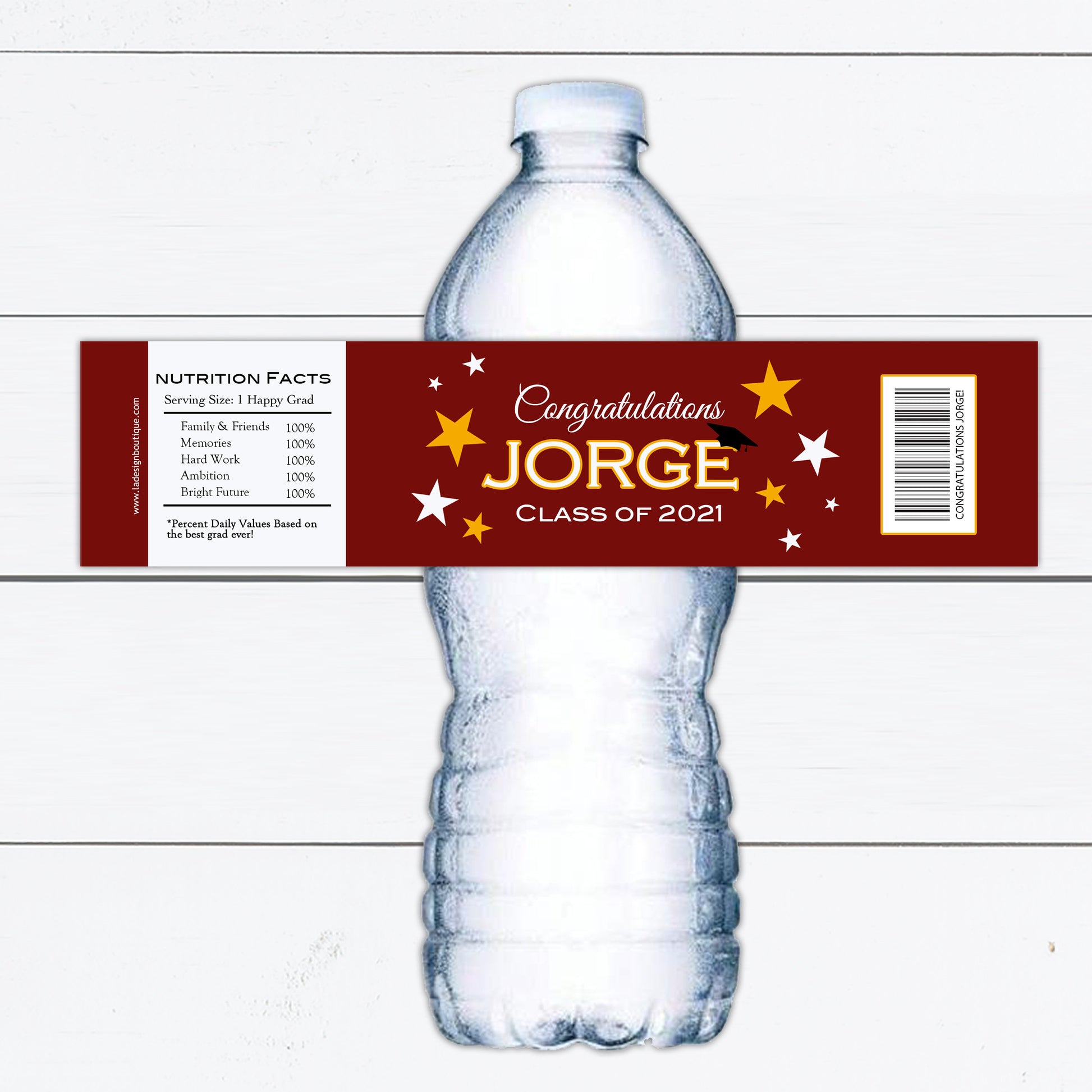 water bottle label design