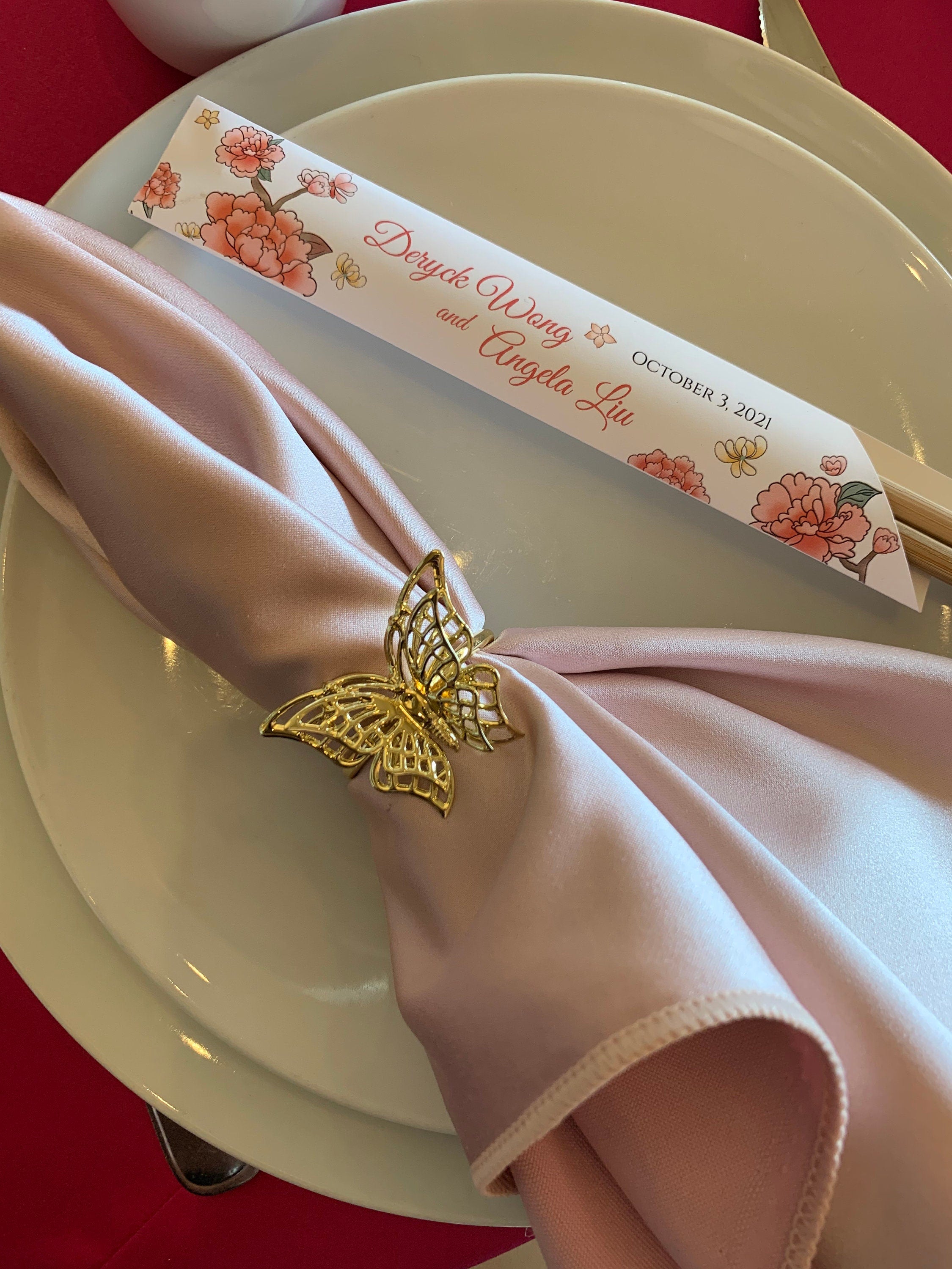 Chopstick sleeves shop wedding