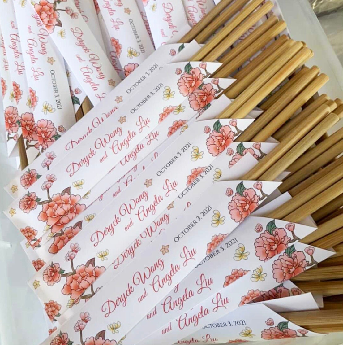 Chopstick on sale sleeves wedding